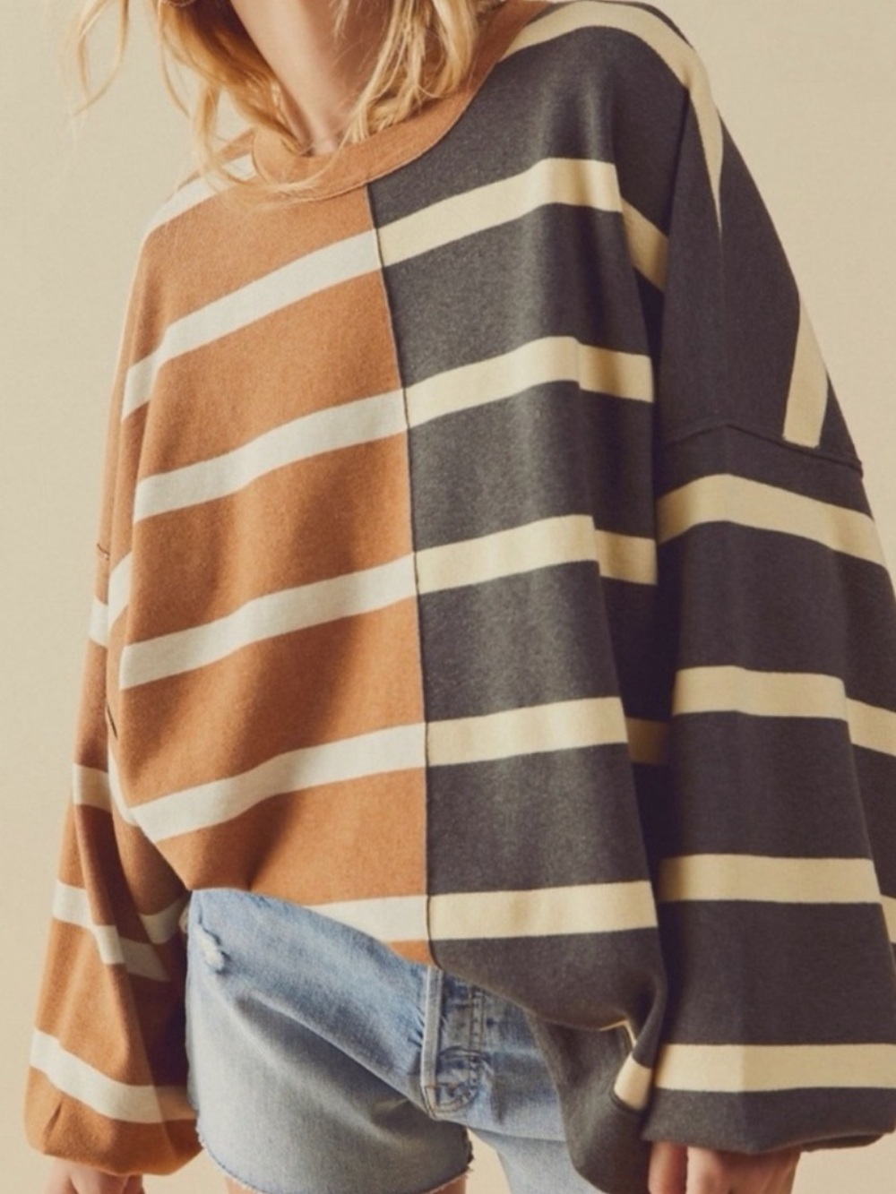 Free people Uptown Stripe Pullover